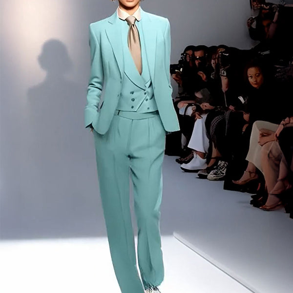 2025-New-Women-s-Pink-Business-Office-3-Pieces-Formal-Suits-Women-Custom-Made-Uniform-teal