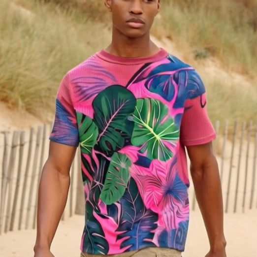 ASHORE®️ Unisex Palm Leaves Tropical Tee