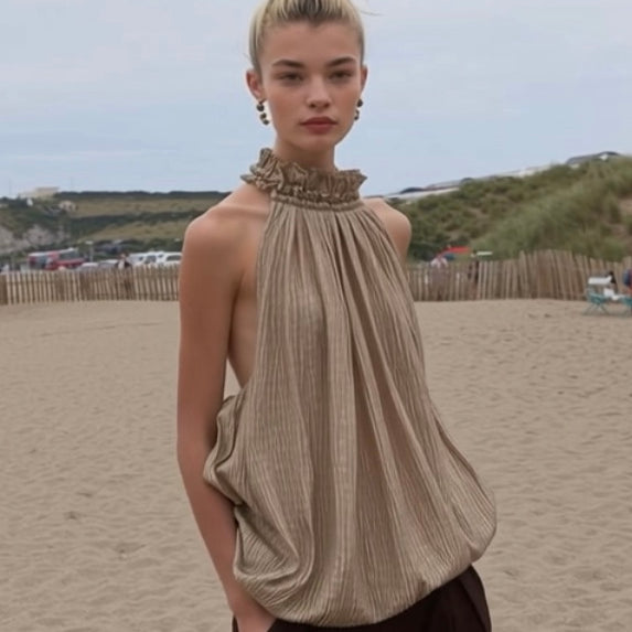 Ashore®️ Cotton Halter Top