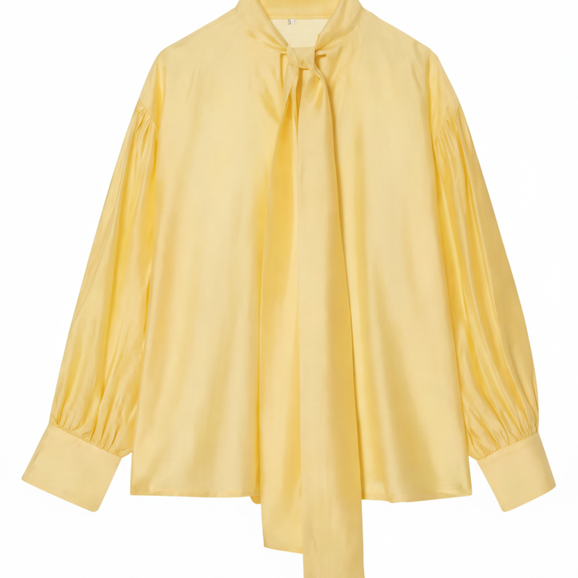 Bowl Tie Collar Dress Shirt
