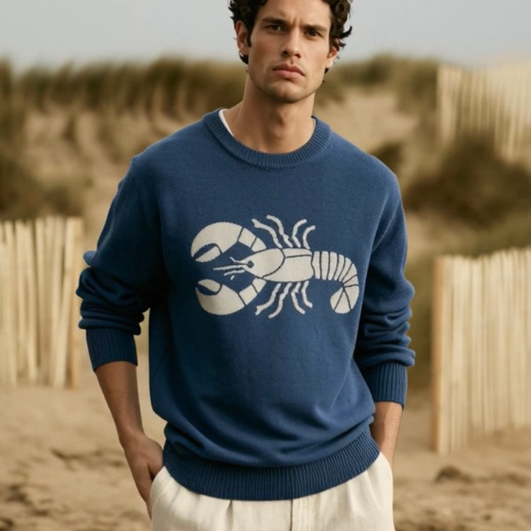 The Ocean Life Ashore® Unisex lobster 🦞 Jacquard SweaterJumpers