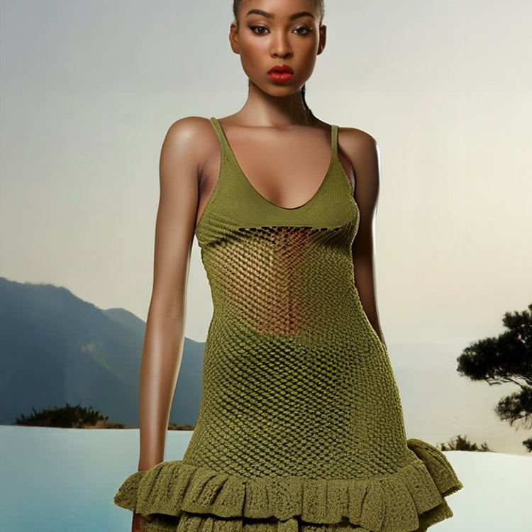 Ashore Shop Beach Mini Mesh Dress vibrant turquoise blue mesh mini dress