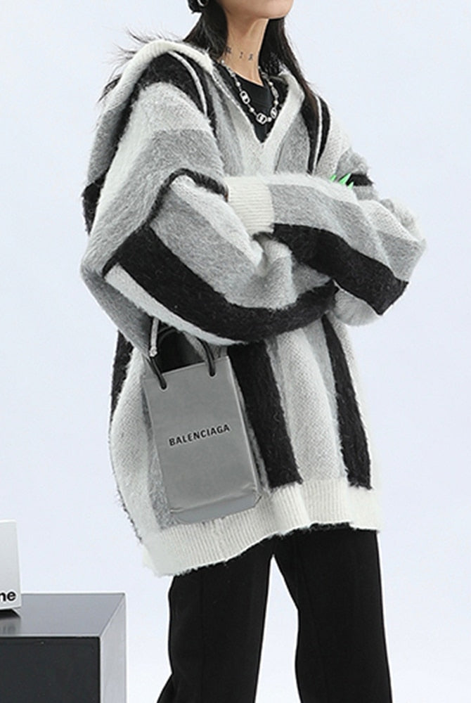 ASHORE-Shop-Striped-Women-Sweater-Hooded-Drawstring-Long-Sleeve-Contrast-Color-Knit-Pullover-Autumn-2023-New-3