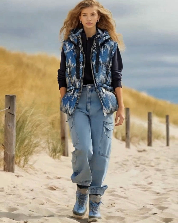 ASHORE_Festival_Style_Denim_Shiny_Sequins_Down_Vest