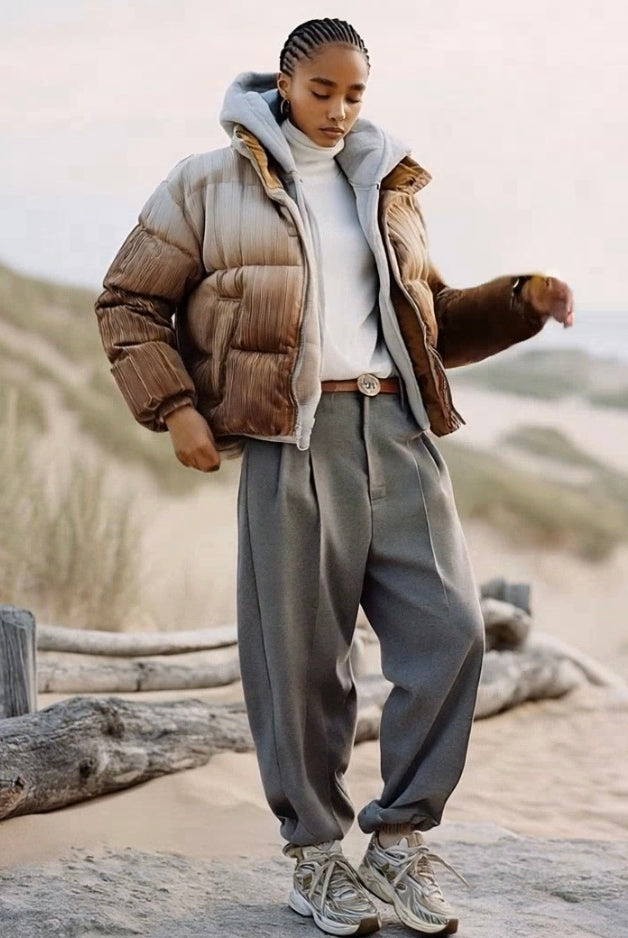 ASHORE_Festival_Style_Pleated_Ombr_High_collar_Down_Coat-2