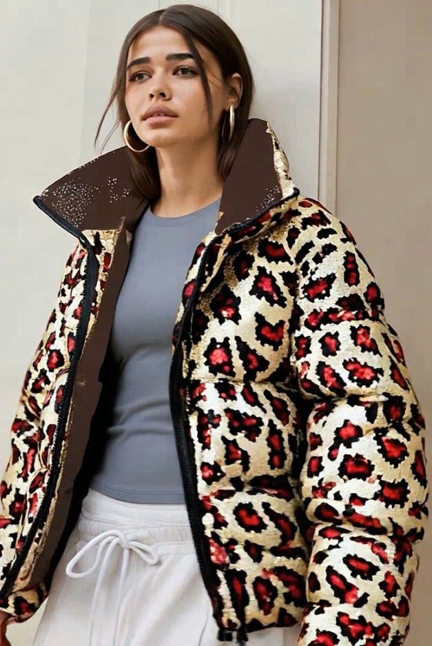 ASHORE_Festival_Style_Shiny_Sequins_Leopard_90_Down_Coat