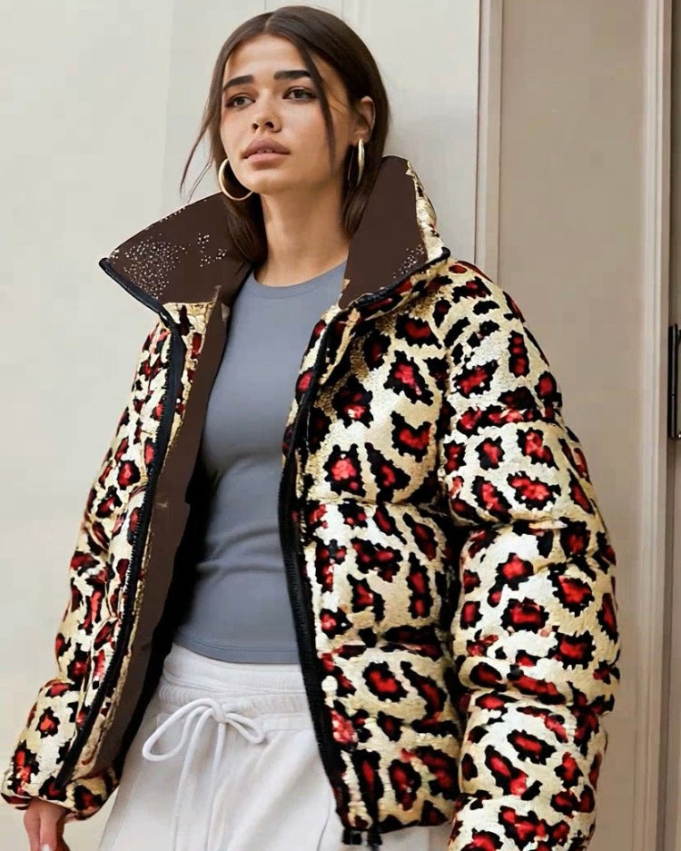 ASHORE_Festival_Style_Shiny_Sequins_Leopard_90_Down_Coat
