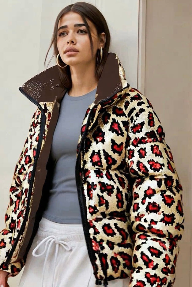 ASHORE_Festival_Style_Shiny_Sequins_Leopard_90_Down_Coats