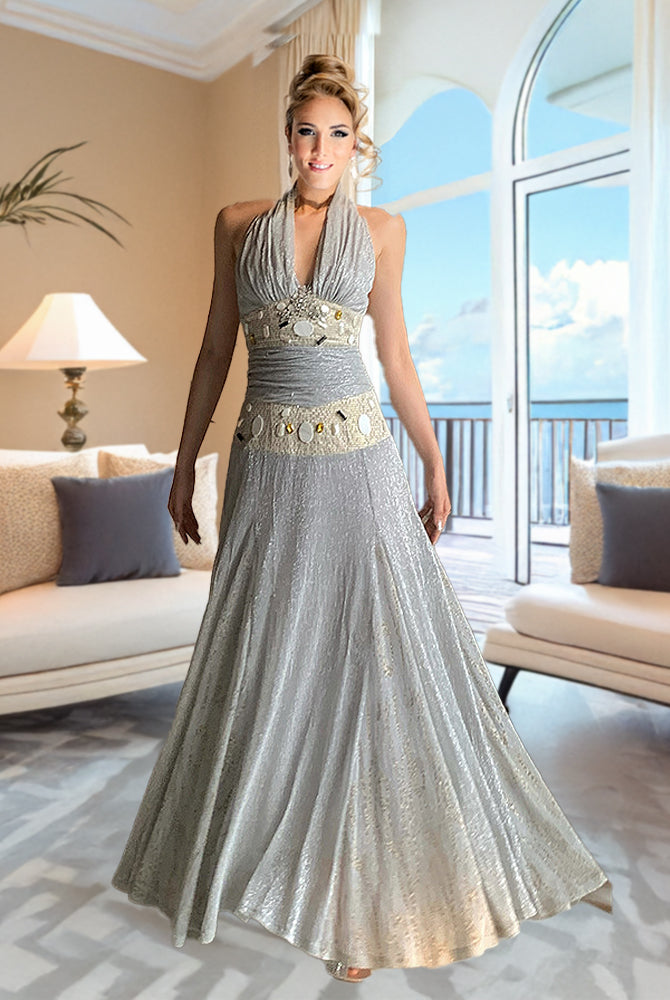 ASHORE_Summer_Sparkling_Silver_Soft_Silk_Maxi_Dress