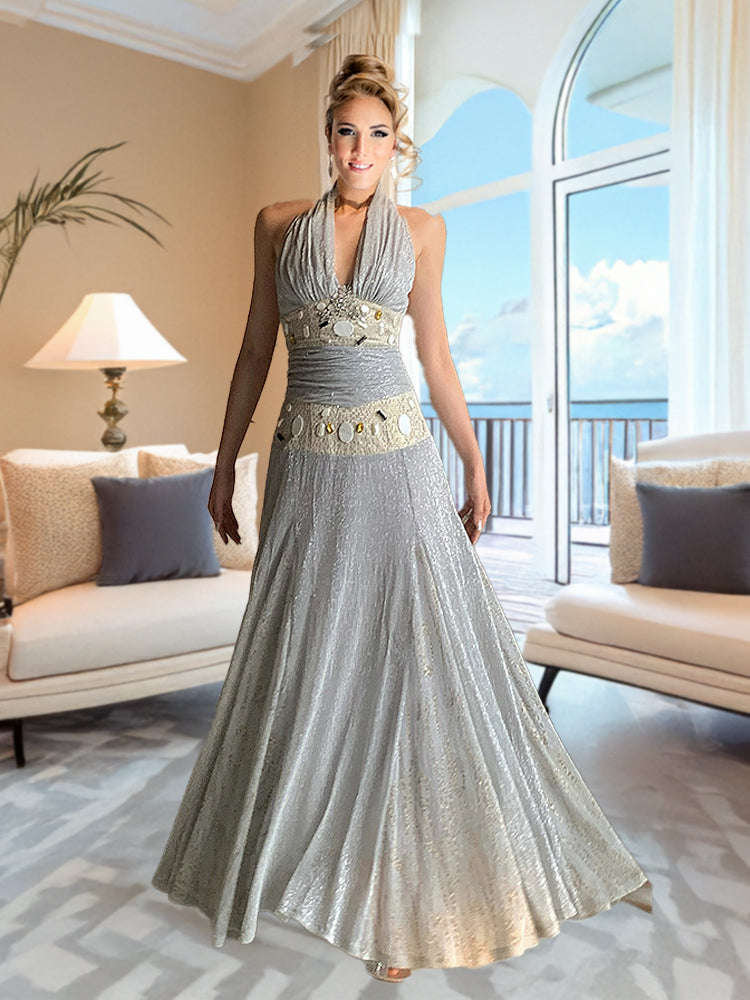 ASHORE_Summer_Sparkling_Silver_Soft_Silk_Maxi_Dress
