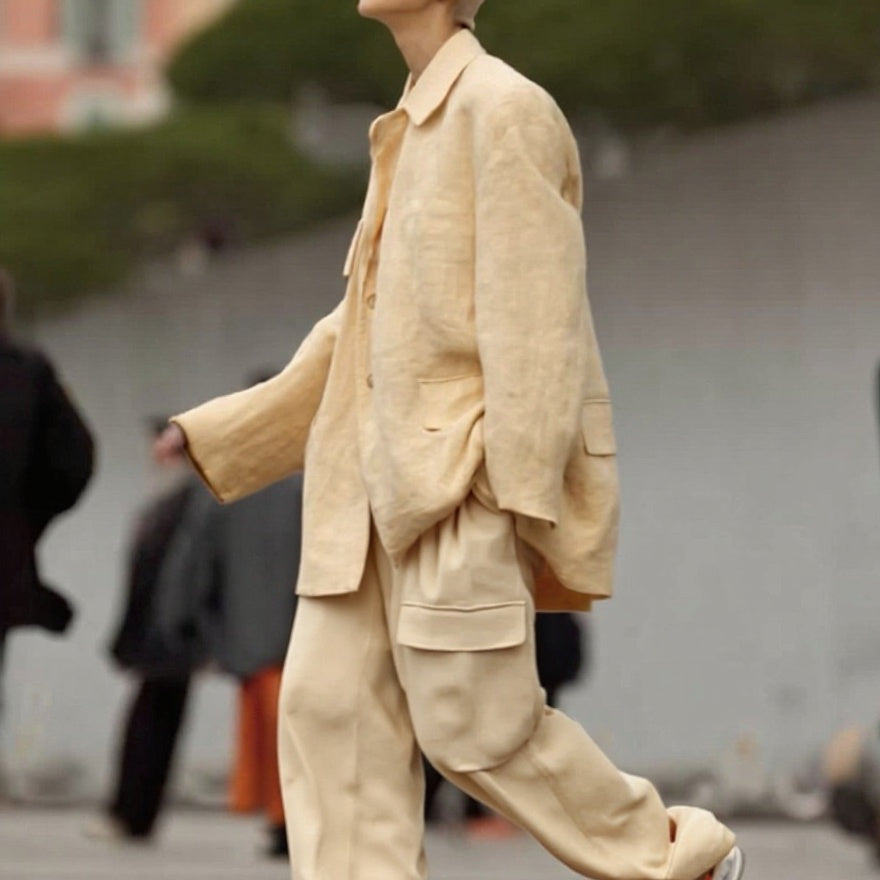 ASHORE_Summer_Unisex_Linen_Pant_Suit_Sets