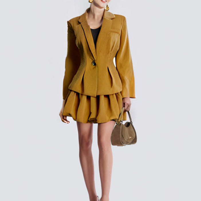 ASHORE_Womens_Flare_Skirt_Suit_Sets_Spring_Summer_Outfit-yellow