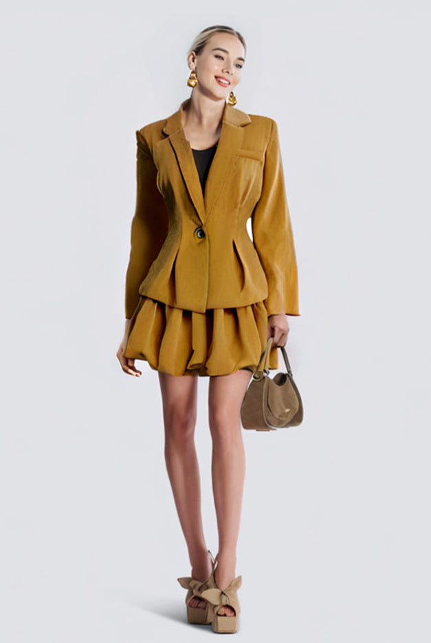 ASHORE_Womens_Flare_Skirt_Suit_Sets_Spring_Summer_Outfit-yellow
