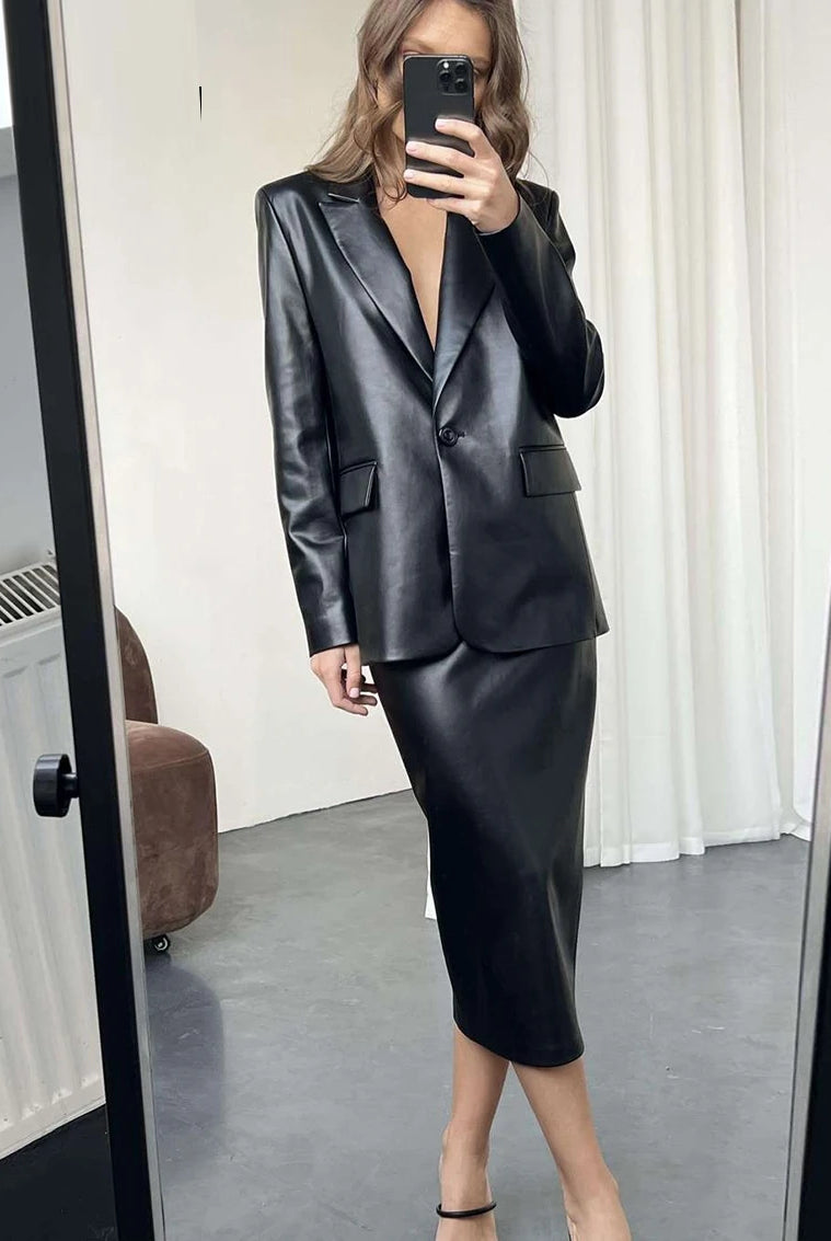 Ashore-Shop-Black-Pu-Leather-Skirt-Sets-For-Women-2-Pieces-Elegant-Long-Sleeve-Blazers-With_Skirt-5