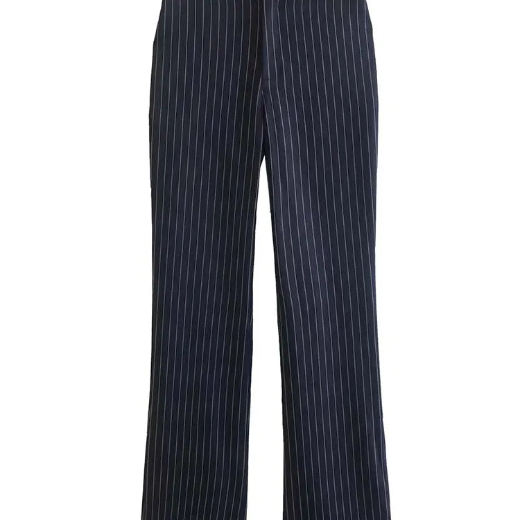 Ashore-Shop-Women's Blazer Set Woman 2 Pieces Suit 2023 Autumn Fashion Stripe Office Blazer+ Pants-2
