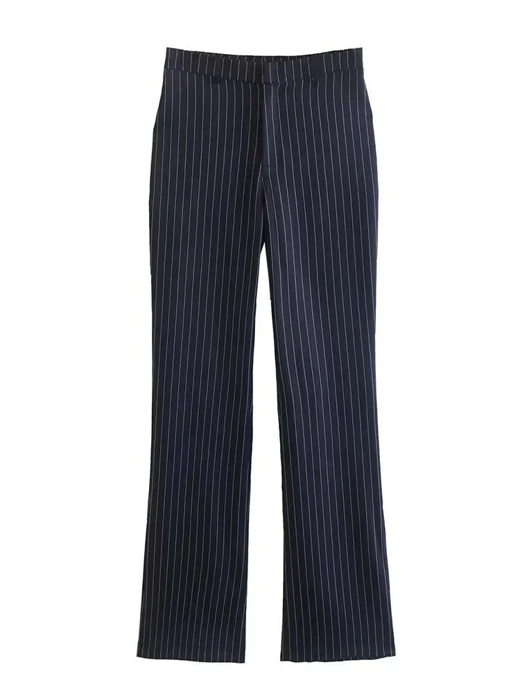 Ashore-Shop-Women's Blazer Set Woman 2 Pieces Suit 2023 Autumn Fashion Stripe Office Blazer+ Pants-2