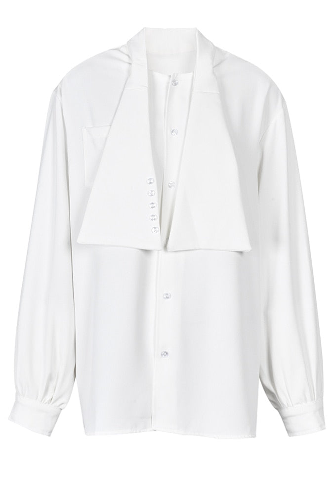 Ashore Shop All season Office Women Irregular Tie Blouse Women