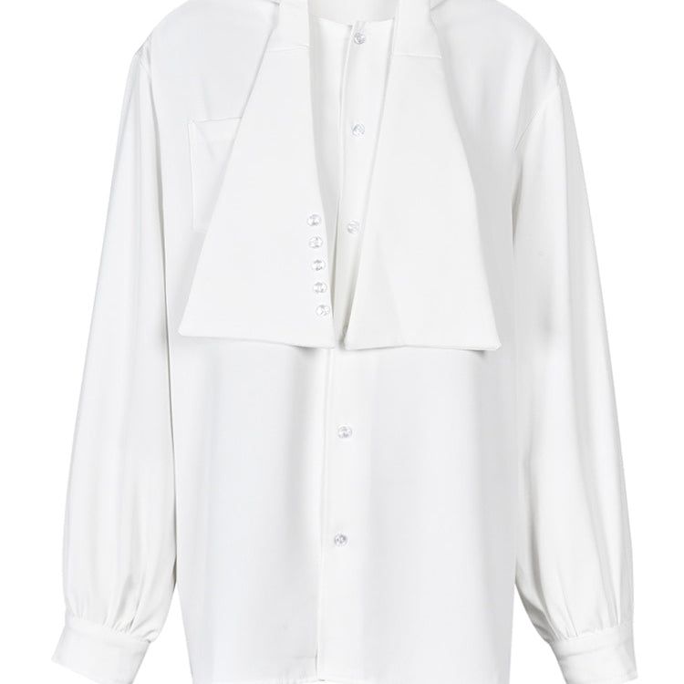 Ashore Shop All season Office Women Irregular Tie Blouse Women