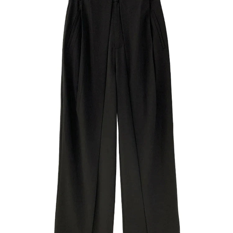 Ashore-ShopLoose-Pants-For-Women-High-Waist-Full-Length-Patchwork-Folds-Wide-Leg-Pant-5