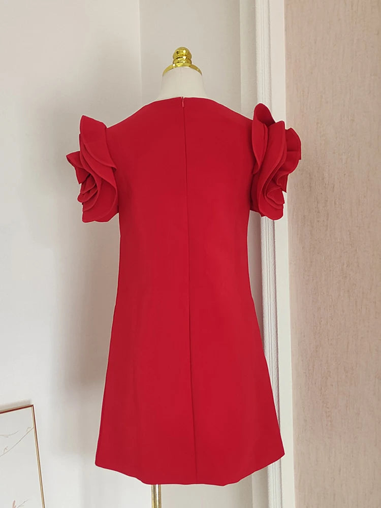 Ashore-shop-3d-flowers-Spliced-Dresses-For-Women-Round-Neck-High-Waist-Elegant-Dress-Female-9