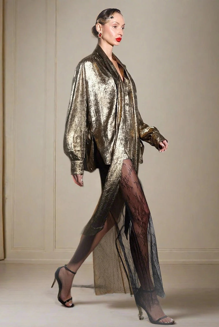 Ashore-shop-Loose-Gold-Women-S-Shirts-2024-Elegant-V-Neck-Long-Sleeve-Shirt-Vintage-Shirt-2