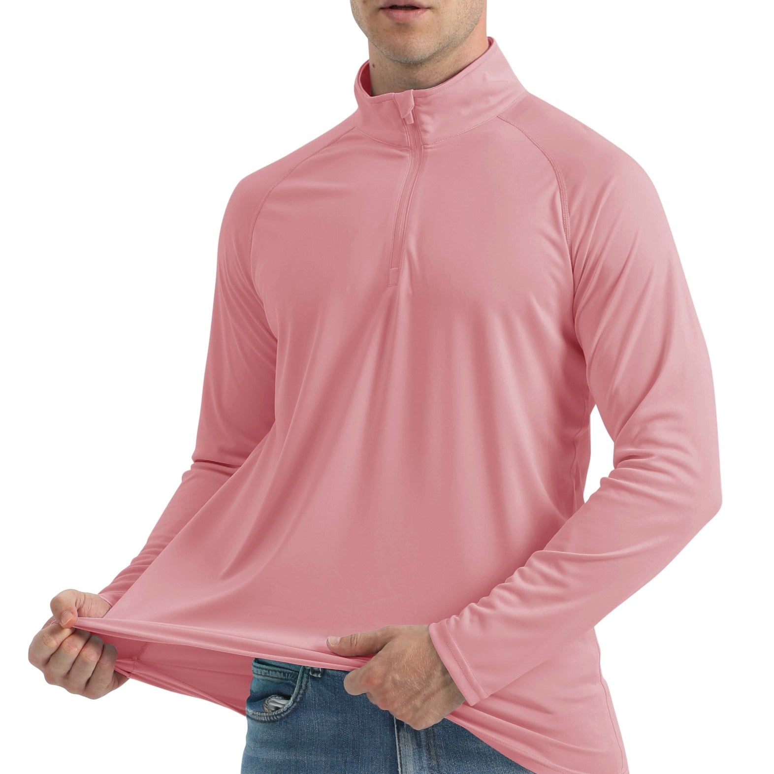 Ashore-shop-Mens- Long-Sleeve-Tee-UPF-50-Sun-UV-Protection-T-Shirt-Men-s-1-4-Zip-Pullover-Outdoor-Shirts-12