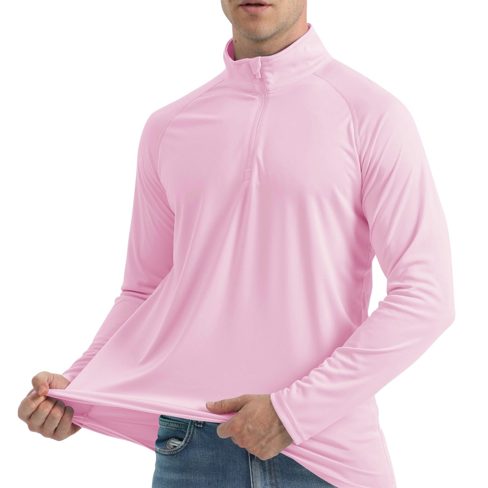 Ashore-shop-Mens- Long-Sleeve-Tee-UPF-50-Sun-UV-Protection-T-Shirt-Men-s-1-4-Zip-Pullover-Outdoor-Shirts-8