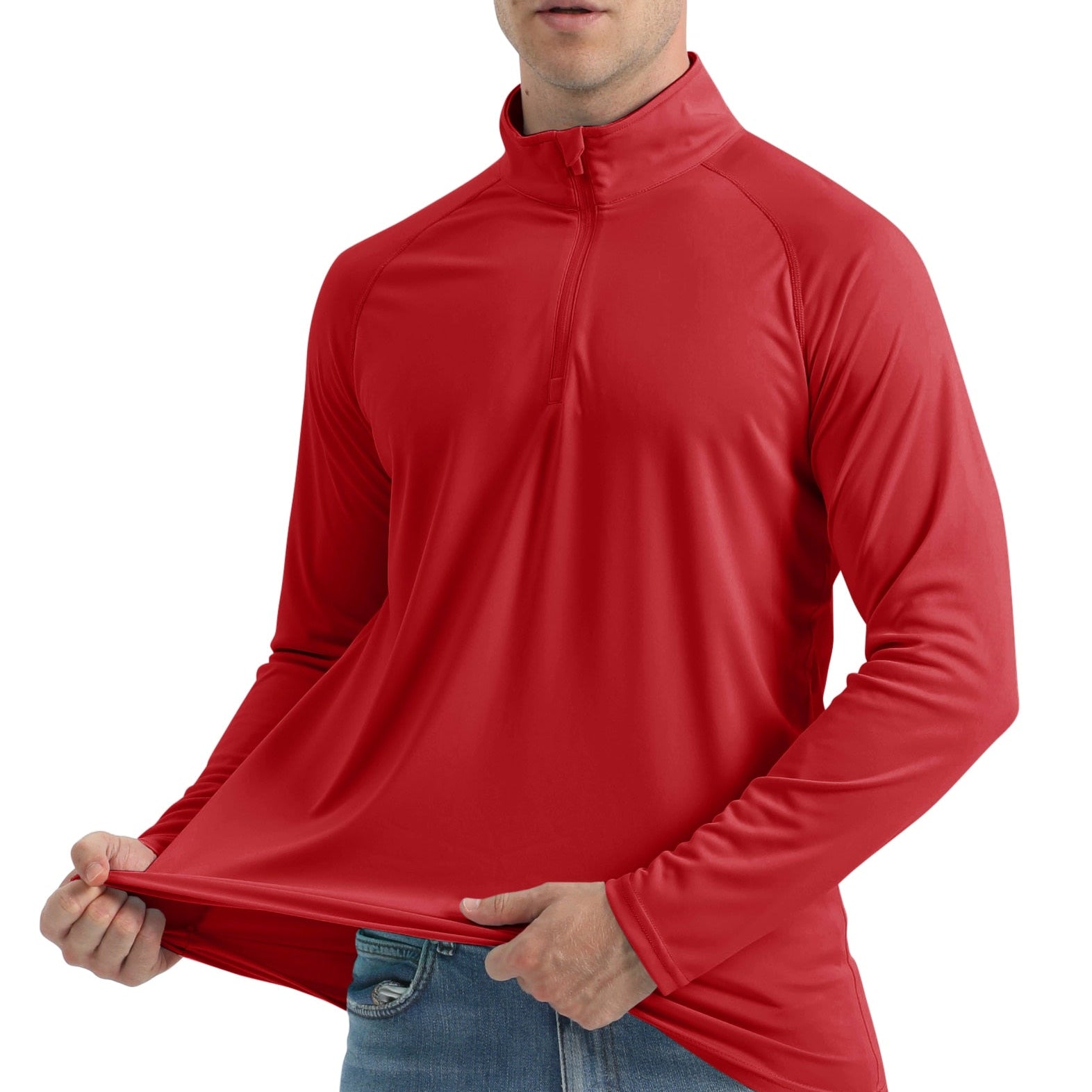 Ashore-shop-Mens- Long-Sleeve-Tee-UPF-50-Sun-UV-Protection-T-Shirt-Men-s-1-4-Zip-Pullover-Outdoor-Shirts-9