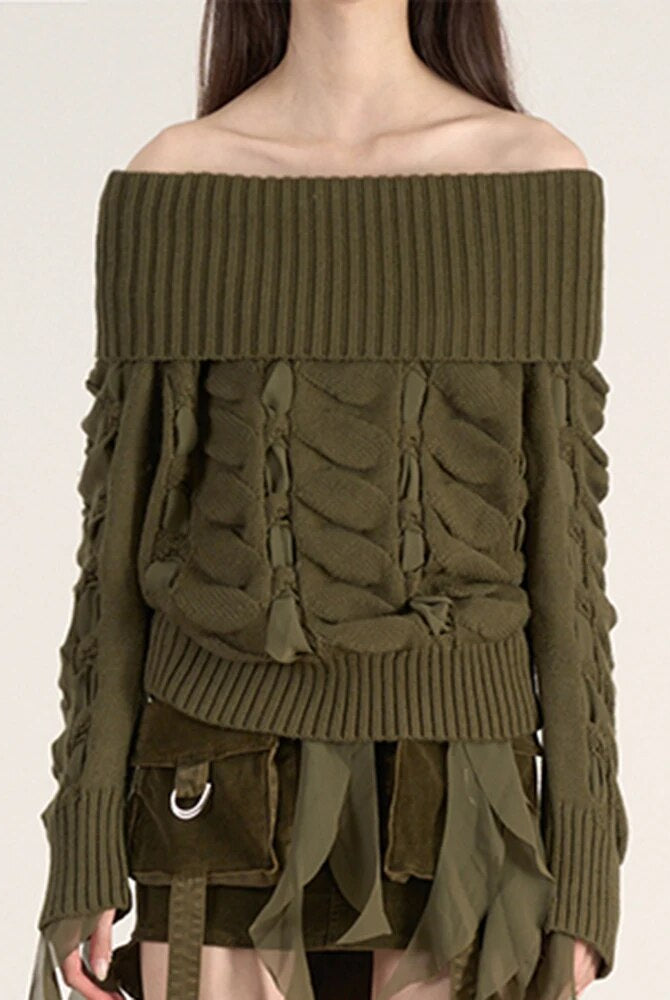 Ashore_Boutique_Solid_Patchwork_Lace_Up_Knitting_Pullover_Sweaters_For_Women-2