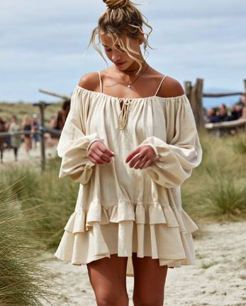 Ashore Design Linen Beach Dress ASHORE SHOP Ashore Design Linen Beach Dress ASHORE SHOP