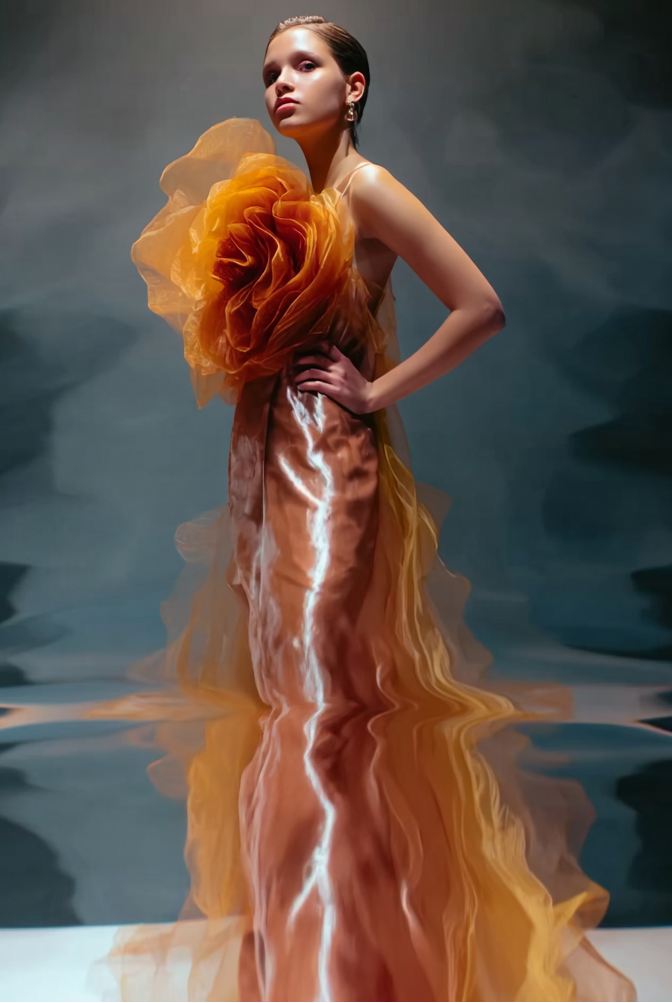 Ashore_Designer_Water_Silk_3D_Flower_Dress_Flowing_Evening_Dress