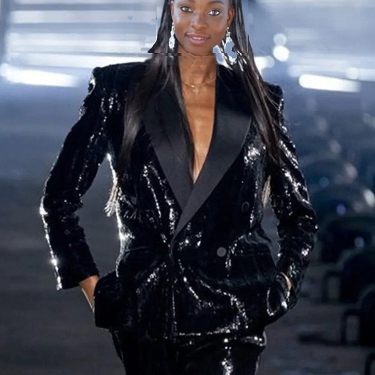 Ashore_Shop_Shining_Sequin_Women_Suits_Formal_Suit_Sets