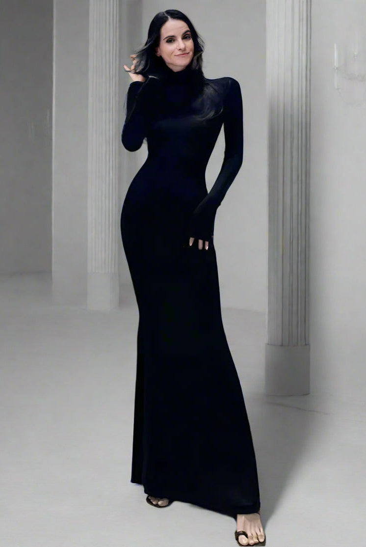 Ashore_Shop_Slim_super_long_knitted_dress_with_elegant_long_sleeves_and_a_dramatic_flare_hem_dresd-1