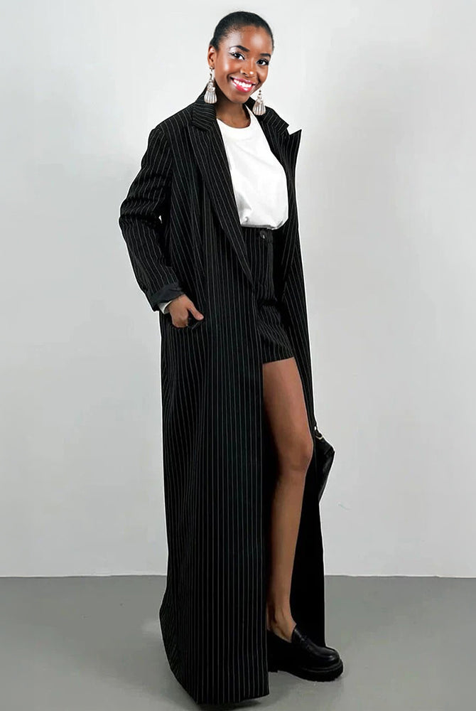Ashore_Shop_Stripe_Women_s_Two_Pieces_Set_2025_Trendy_Floor_Length_Blazer_With_High_Waist_Mini_Skirt_Set