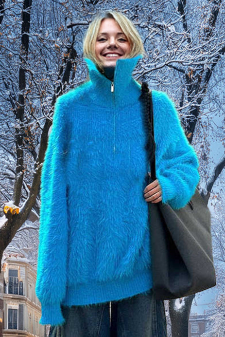 Ashore_Shop_women_s_pullover_Mohair_sweater_Zipper_opening_high_collar-1