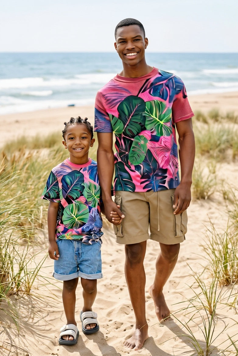 Ashore_Unisex_Boys_Palm_Leaves_Tees_Cotton_or_Wicking_Poly-1