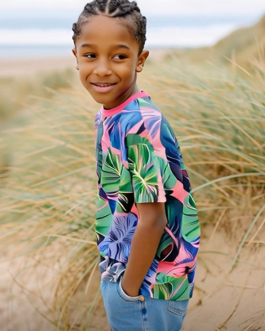 Ashore_Unisex_Boys_Palm_Leaves_Tees_Cotton_or_Wicking_Poly-3