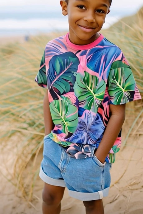 Ashore_Unisex_Boys_Palm_Leaves_Tees_Cotton_or_Wicking_Poly