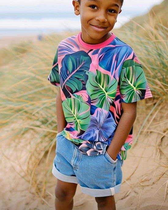 Ashore_Unisex_Boys_Palm_Leaves_Tees_Cotton_or_Wicking_Poly