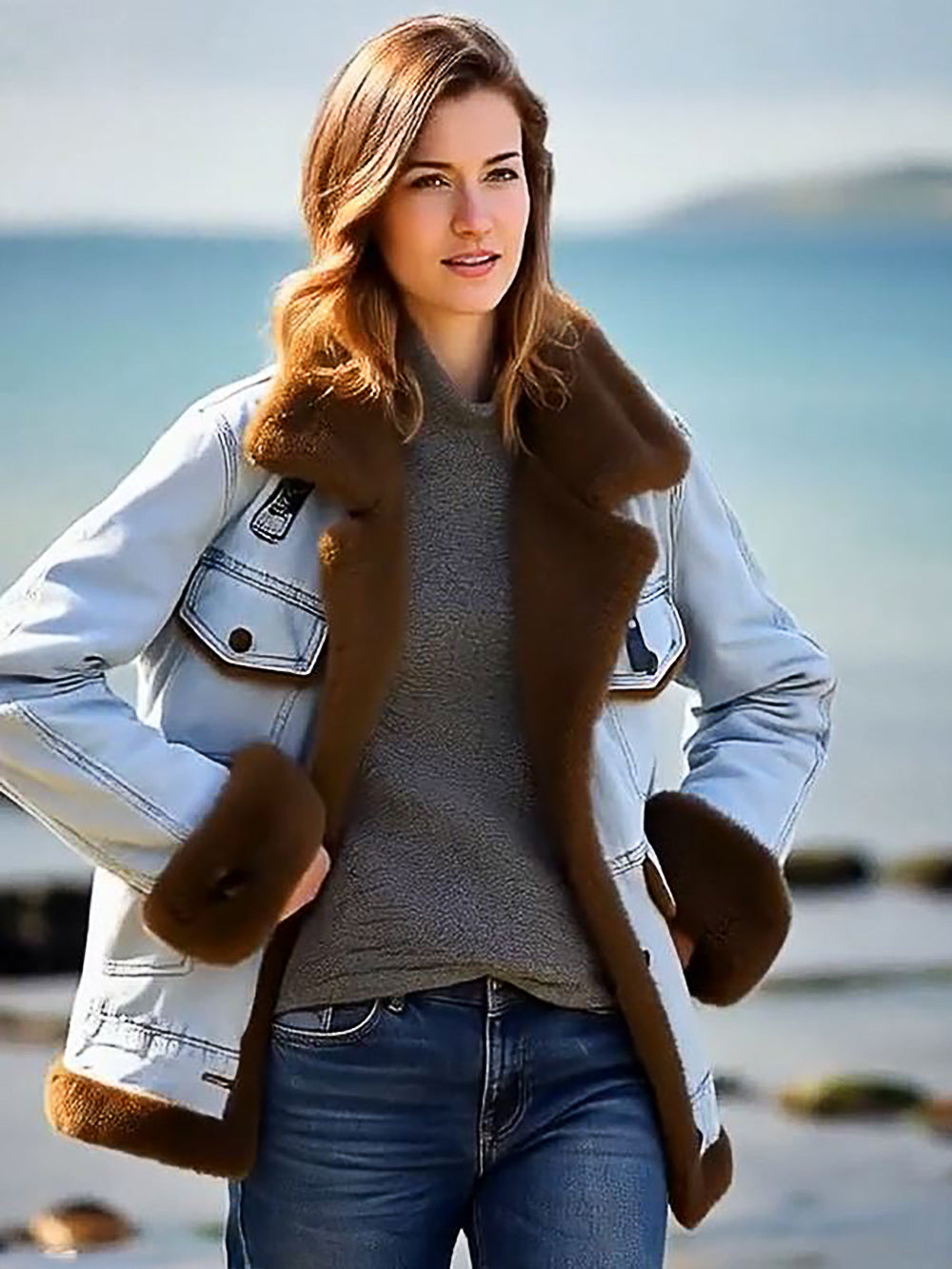 Ashore_Washed_Denim_Fur_Coat_Loose_Fit_Super_Warm