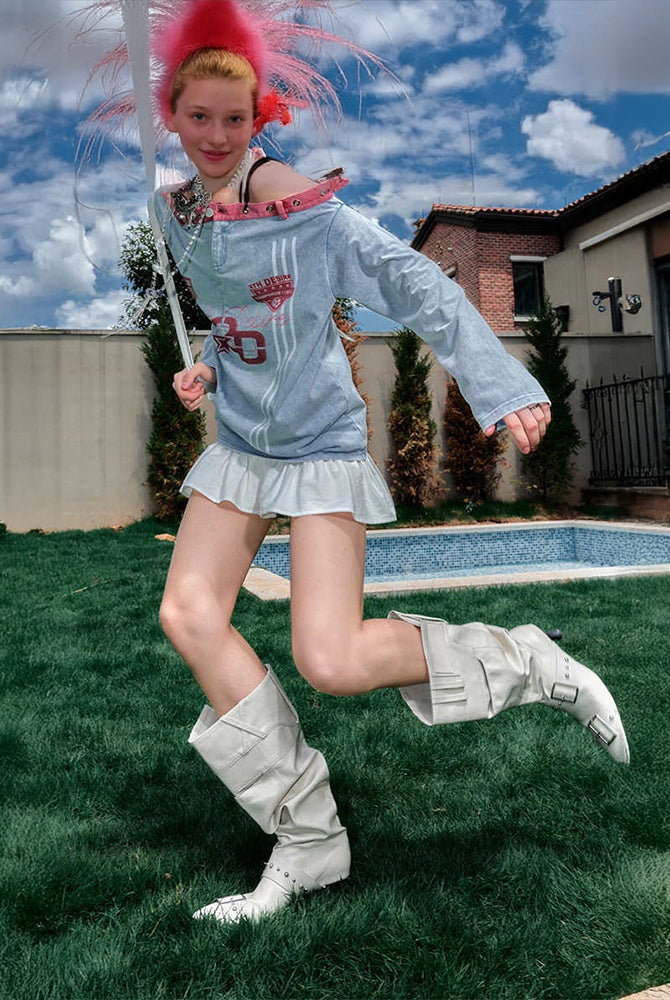 Ashore_Western_Shop_Trendy_Wide_Leg_Western_Cowgirl_Boots_with_Distinctive_Buckle