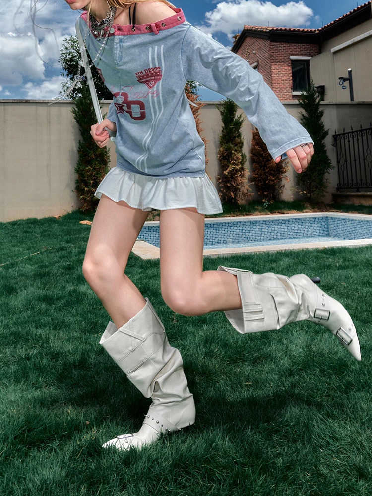 Ashore_Western_Shop_Trendy_Wide_Leg_Western_Cowgirl_Boots_with_Distinctive_Buckles