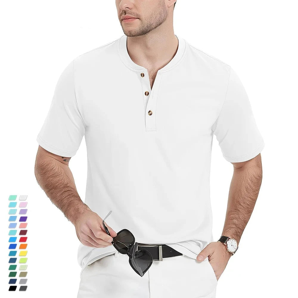 Ashoreshop-100%-Cotton-Henley-T-shirts-Mens-Casual-Henry-Collar-Short-Sleeve-T-Shirts-Summer-Tee-22