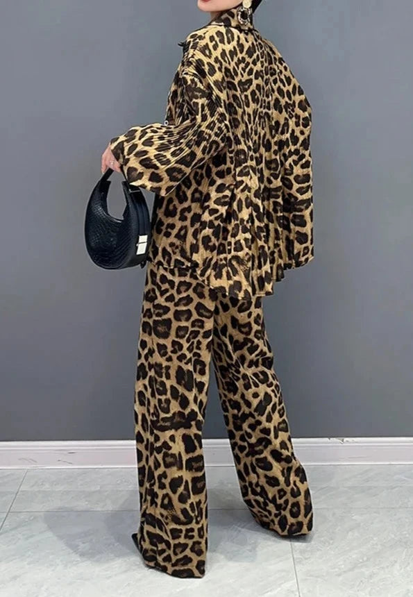 Ashoreshop-2-Pieces-Sets-Leopard-Print-Shirt-Casual-Straight-Trousers-2024-2