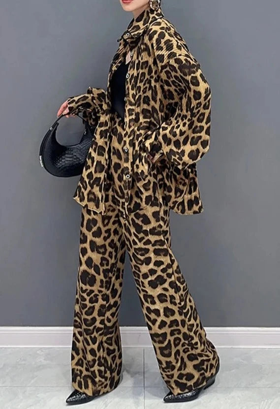 Ashoreshop-2-Pieces-Sets-Leopard-Print-Shirt-Casual-Straight-Trousers-2024-3