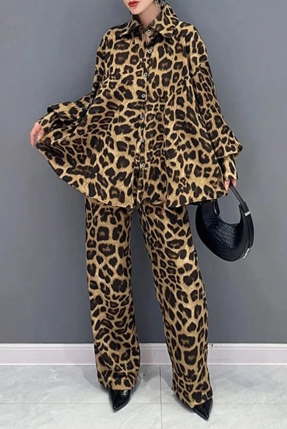 Ashoreshop-2-Pieces-Sets-Leopard-Print-Shirt-Casual-Straight-Trousers-2024-5