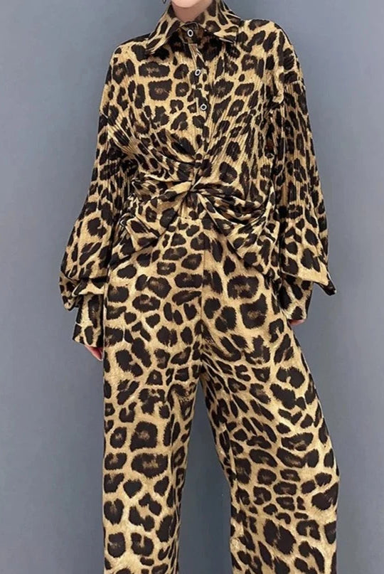 Ashoreshop-2-Pieces-Sets-Leopard-Print-Shirt-Casual-Straight-Trousers-2024