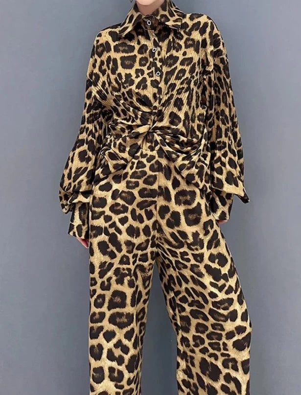 Ashoreshop-2-Pieces-Sets-Leopard-Print-Shirt-Casual-Straight-Trousers-2024