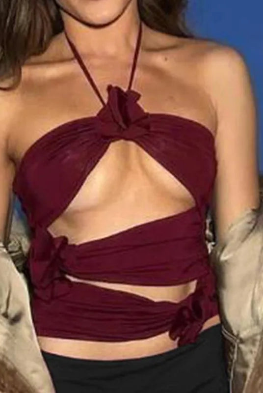 Ashoreshop-3D-Floral-Strap-Crop-Tops-for-Women-halter-tops-3