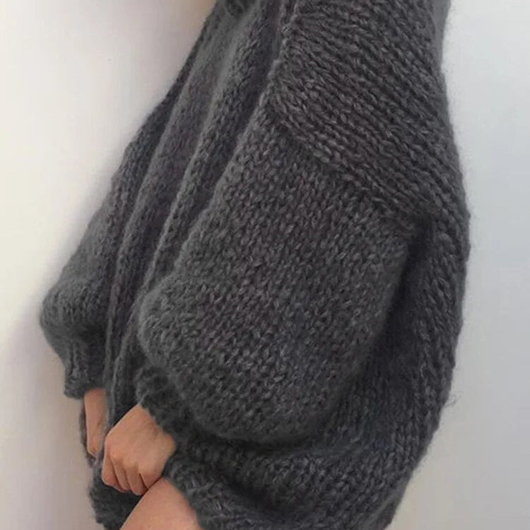 Ashoreshop-Mohair_Sweaters_For_Women_Round_Neck_Lantern_Sleeve_Loose_Sweater_Dress-10